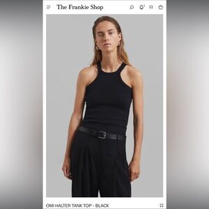 The Frankie Shop Omi Halter Tank Top in Black